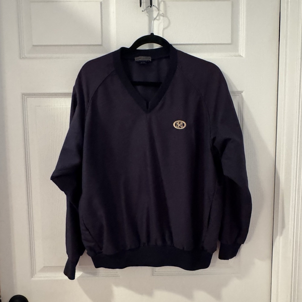 Sunderland Of Scotland Men's Navy Blue Pullover Windbreaker Sz M Pockets